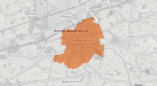 Mietspiegelkarte Rheda-Wiedenbr&uuml;ck Wiedenbr&uuml;ck